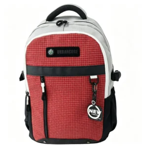 Casual Travel Backpack 420D Grid Polyester School Outdoor Daypack DT0924